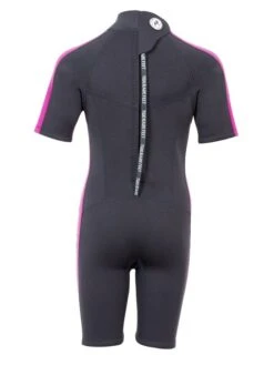 Two Bare Feet Flare 2.5mm Junior Shorty Superstretch Wetsuit (Raspberry) -Dive Master Shop kids flare shorty rasberry 5
