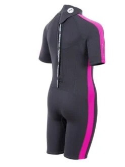 Two Bare Feet Flare 2.5mm Junior Shorty Superstretch Wetsuit (Raspberry) -Dive Master Shop kids flare shorty rasberry 6