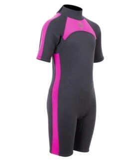 Two Bare Feet Flare 2.5mm Junior Shorty Superstretch Wetsuit (Raspberry) -Dive Master Shop kids flare shorty rasberry 8