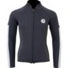 Two Bare Feet Junior Perspective Full Zip 2.5mm Wetsuit Jacket (Black/Grey/Grey) -Dive Master Shop kids perspective full zip jacket black grey grey 1