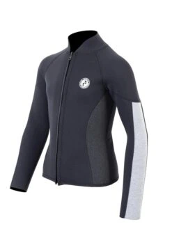 Two Bare Feet Junior Perspective Full Zip 2.5mm Wetsuit Jacket (Black/Grey/Grey) 11 Two Bare Feet Junior Perspective Full Zip 2.5mm Wetsuit Jacket (Black/Grey/Grey) -Dive Master Shop kids perspective full zip jacket black grey grey 2