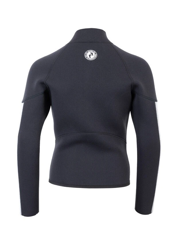 Two Bare Feet Junior Perspective Full Zip 2.5mm Wetsuit Jacket (Black/Grey/Grey) 7 Two Bare Feet Junior Perspective Full Zip 2.5mm Wetsuit Jacket (Black/Grey/Grey) - Image 5