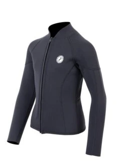 Two Bare Feet Junior Perspective Full Zip 2.5mm Wetsuit Jacket (Black) -Dive Master Shop kids perspective full zip jacket black 2