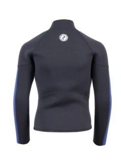 Two Bare Feet Junior Perspective Half Zip 2.5mm Wetsuit Jacket (Black/Blue) -Dive Master Shop kids perspective half zip jacket black blue denim 5