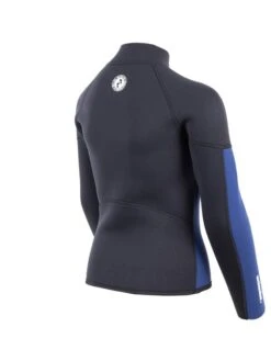 Two Bare Feet Junior Perspective Half Zip 2.5mm Wetsuit Jacket (Black/Blue) -Dive Master Shop kids perspective half zip jacket black blue denim 6