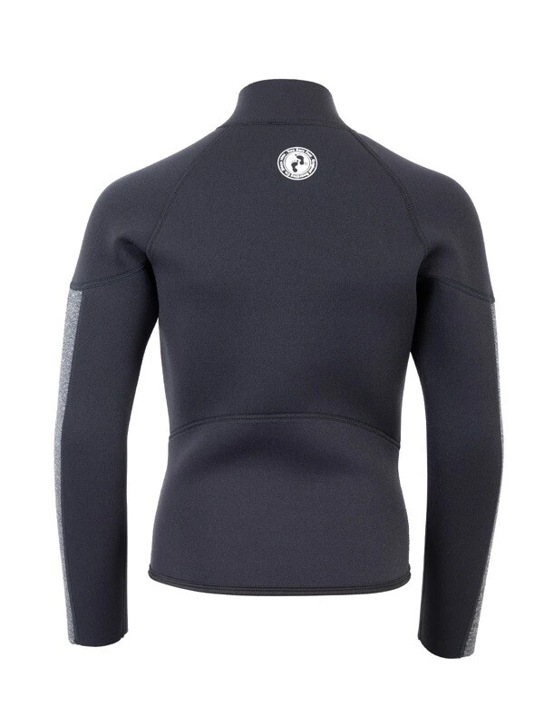 Two Bare Feet Junior Perspective Half Zip 2.5mm Wetsuit Jacket (Black/Grey) 7 Two Bare Feet Junior Perspective Half Zip 2.5mm Wetsuit Jacket (Black/Grey) - Image 5