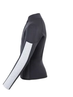 Two Bare Feet Junior Perspective Half Zip 2.5mm Wetsuit Jacket (Black/Grey/Grey) -Dive Master Shop kids prespective half zip jacket black grey grey 3