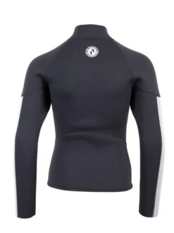 Two Bare Feet Junior Perspective Half Zip 2.5mm Wetsuit Jacket (Black/Grey/Grey) -Dive Master Shop kids prespective half zip jacket black grey grey 5