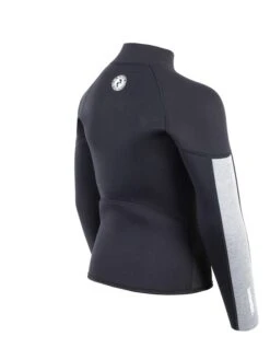 Two Bare Feet Junior Perspective Half Zip 2.5mm Wetsuit Jacket (Black/Grey/Grey) -Dive Master Shop kids prespective half zip jacket black grey grey 6