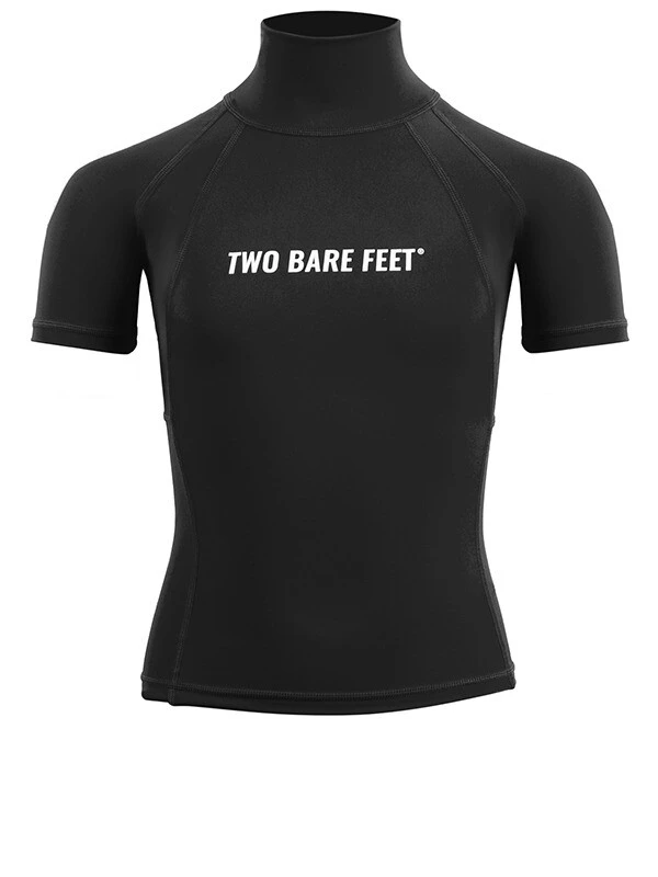 Two Bare Feet Junior "Logo" Short Sleeve Rash Vest (Black) 3 Two Bare Feet Junior "Logo" Short Sleeve Rash Vest (Black)