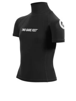 Two Bare Feet Junior "Logo" Short Sleeve Rash Vest (Black) 11 Two Bare Feet Junior "Logo" Short Sleeve Rash Vest (Black) -Dive Master Shop kids short sleeve black 2