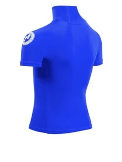 Two Bare Feet Junior "Logo" Short Sleeve Rash Vest (Blue) -Dive Master Shop kids short sleeve blue 4