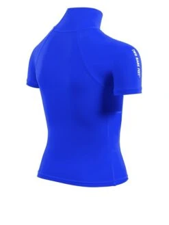 Two Bare Feet Junior "Logo" Short Sleeve Rash Vest (Blue) -Dive Master Shop kids short sleeve blue 6