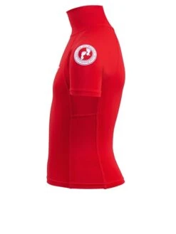 Two Bare Feet Junior "Logo" Short Sleeve Rash Vest (Red) -Dive Master Shop kids short sleeve red 3