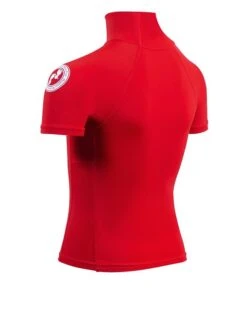 Two Bare Feet Junior "Logo" Short Sleeve Rash Vest (Red) -Dive Master Shop kids short sleeve red 4