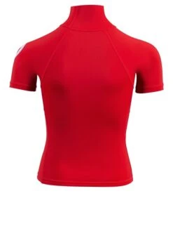 Two Bare Feet Junior "Logo" Short Sleeve Rash Vest (Red) -Dive Master Shop kids short sleeve red 5