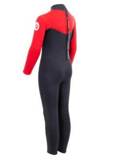 Two Bare Feet Thunderclap 2.5mm Junior Wetsuit (Red / Black) -Dive Master Shop kids thunderclap full wetsuit red 4 1