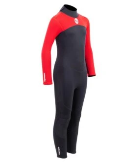 Two Bare Feet Thunderclap 2.5mm Junior Wetsuit (Red / Black) -Dive Master Shop kids thunderclap full wetsuit red 8 1