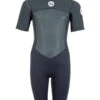 Two Bare Feet Thunderclap Pro 3/2mm Junior Shorty Wetsuit (Black/Dark Grey) -Dive Master Shop kids thunderclap pro shorty dark grey 1
