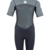 Two Bare Feet Thunderclap Pro 3/2mm Junior Shorty Wetsuit (Black/Delta Grey) 1 Two Bare Feet Thunderclap Pro 3/2mm Junior Shorty Wetsuit (Black/Delta Grey) -Dive Master Shop kids thunderclap pro shorty delta 1
