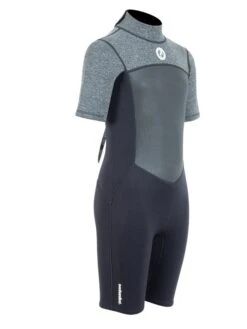 Two Bare Feet Thunderclap Pro 3/2mm Junior Shorty Wetsuit (Black/Delta Grey) -Dive Master Shop kids thunderclap pro shorty delta 8