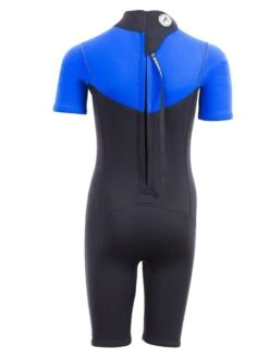 Two Bare Feet Thunderclap 2.5mm Junior Shorty Wetsuit (Blue / Black) -Dive Master Shop kids thunderclap shorty wetsuit blue 5