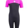 Two Bare Feet Thunderclap 2.5mm Junior Shorty Wetsuit (Pink / Black) 2 Two Bare Feet Thunderclap 2.5mm Junior Shorty Wetsuit (Pink / Black) -Dive Master Shop kids thunderclap shorty wetsuit pink 1 1