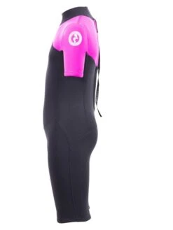 Two Bare Feet Thunderclap 2.5mm Junior Shorty Wetsuit (Pink / Black) -Dive Master Shop kids thunderclap shorty wetsuit pink 3
