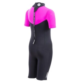 Two Bare Feet Thunderclap 2.5mm Junior Shorty Wetsuit (Pink / Black) -Dive Master Shop kids thunderclap shorty wetsuit pink 6