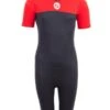 Two Bare Feet Thunderclap 2.5mm Junior Shorty Wetsuit (Red / Black) -Dive Master Shop kids thunderclap shorty wetsuit red 1 1