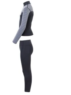 Two Bare Feet Junior Aspect Fleece Lined Zipless Thermal 2.5mm Superstretch Wetsuit Top & Pants Set (Black/Grey Stripes) -Dive Master Shop klfm2g i