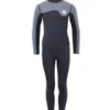 Two Bare Feet Junior Aspect Fleece Lined Zipless Thermal 2.5mm Superstretch Wetsuit Top & Pants Set (Black/Grey Stripes)