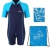 Essentials Baby Swim Kit - Lycra Arm Wetsuit + Swim Bag + Swim Towel (Aqua) -Dive Master Shop lycra arm aqua 8