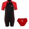 Essentials Baby Swim Kit - Lycra Arm Wetsuit + Swim Nappy (Red) -Dive Master Shop lycra arm red 2