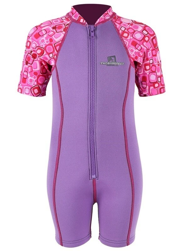 Essentials Baby Swim Kit - Patterned Lycra Arm Wetsuit + Nappy Shorts (Lilac) 4 Essentials Baby Swim Kit - Patterned Lycra Arm Wetsuit + Nappy Shorts (Lilac) - Image 2