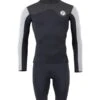Two Bare Feet Mens Aspect Fleece Lined Zipless Thermal 2.5mm Superstretch Wetsuit Top & Shorts Set (Black/Grey/Grey) -Dive Master Shop m0v21b 9