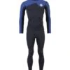 Two Bare Feet Mens Aspect Fleece Lined Zipless Thermal 2.5mm Superstretch Wetsuit Top & Pants Set (Black/Blue) -Dive Master Shop m165yc e