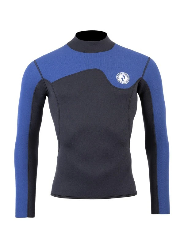 Two Bare Feet Mens Aspect Back Zip 2.5mm Wetsuit Jacket (Black/Blue) 3 Two Bare Feet Mens Aspect Back Zip 2.5mm Wetsuit Jacket (Black/Blue)