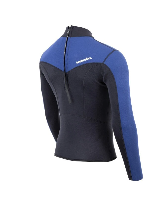 Two Bare Feet Mens Aspect Back Zip 2.5mm Wetsuit Jacket (Black/Blue) 8 Two Bare Feet Mens Aspect Back Zip 2.5mm Wetsuit Jacket (Black/Blue) - Image 6
