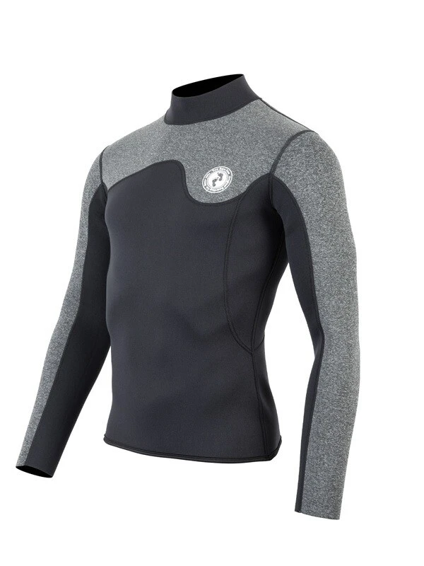 Two Bare Feet Mens Aspect Back Zip 2.5mm Wetsuit Jacket (Black/Grey) 4 Two Bare Feet Mens Aspect Back Zip 2.5mm Wetsuit Jacket (Black/Grey) - Image 2