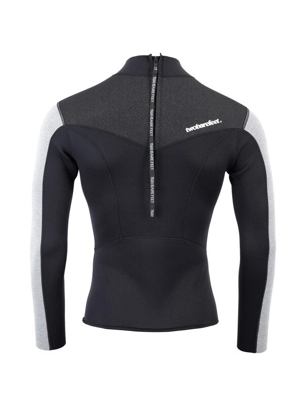 Two Bare Feet Mens Aspect Back Zip 2.5mm Wetsuit Jacket (Black/Grey/Grey) 7 Two Bare Feet Mens Aspect Back Zip 2.5mm Wetsuit Jacket (Black/Grey/Grey) - Image 5