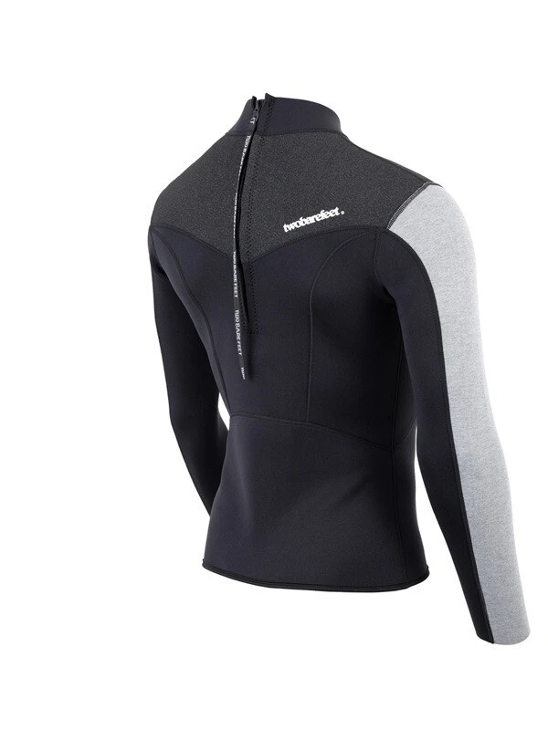 Two Bare Feet Mens Aspect Back Zip 2.5mm Wetsuit Jacket (Black/Grey/Grey) 8 Two Bare Feet Mens Aspect Back Zip 2.5mm Wetsuit Jacket (Black/Grey/Grey) - Image 6