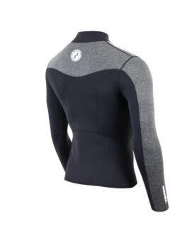 Two Bare Feet Mens Aspect Fleece Lined Zipless Thermal 2.5mm Superstretch Wetsuit Top (Black/Grey) -Dive Master Shop mens aspect fleece lined thermal top black delta 6