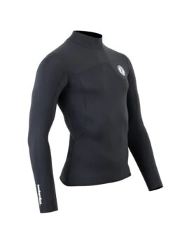 Two Bare Feet Mens Aspect Fleece Lined Zipless Thermal 2.5mm Superstretch Wetsuit Top (Black) -Dive Master Shop mens aspect fleece lined thermal top black 8