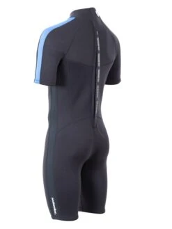 Two Bare Feet Flare 2.5mm Mens Superstretch Shorty Wetsuit (Blue) -Dive Master Shop mens flare shorty blue 4