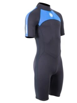 Two Bare Feet Flare 2.5mm Mens Superstretch Shorty Wetsuit (Blue) -Dive Master Shop mens flare shorty blue 8