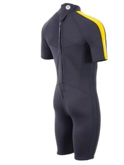 Two Bare Feet Flare 2.5mm Mens Superstretch Shorty Wetsuit (Yellow) -Dive Master Shop mens flare shorty yellow 6