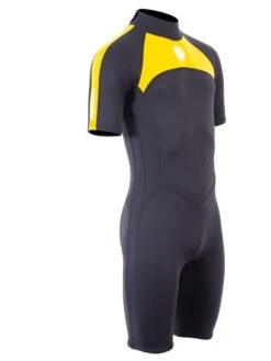 Two Bare Feet Flare 2.5mm Mens Superstretch Shorty Wetsuit (Yellow) -Dive Master Shop mens flare shorty yellow 8