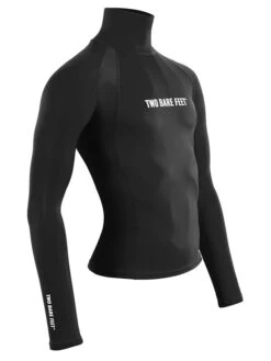 Two Bare Feet Adults Long Sleeve Rash Vest (Black) -Dive Master Shop mens long sleeve black 8