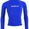 Two Bare Feet Adults Long Sleeve Rash Vest (Blue)